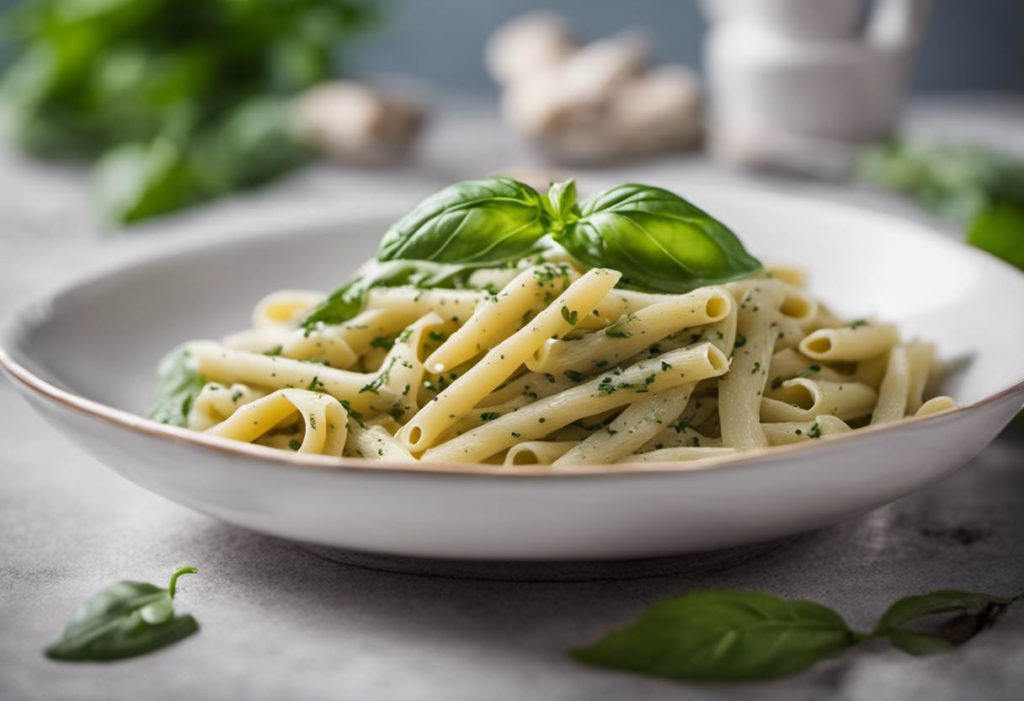 Vegan basil pasta